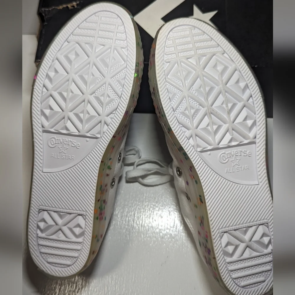 Converse Chuck Taylor All Star Translucent Confetti Girls' Sneakers Size 3 Youth